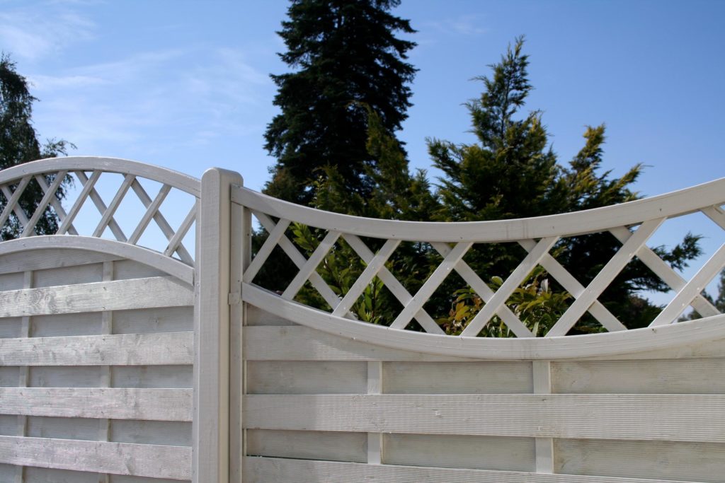 a white wooden fence